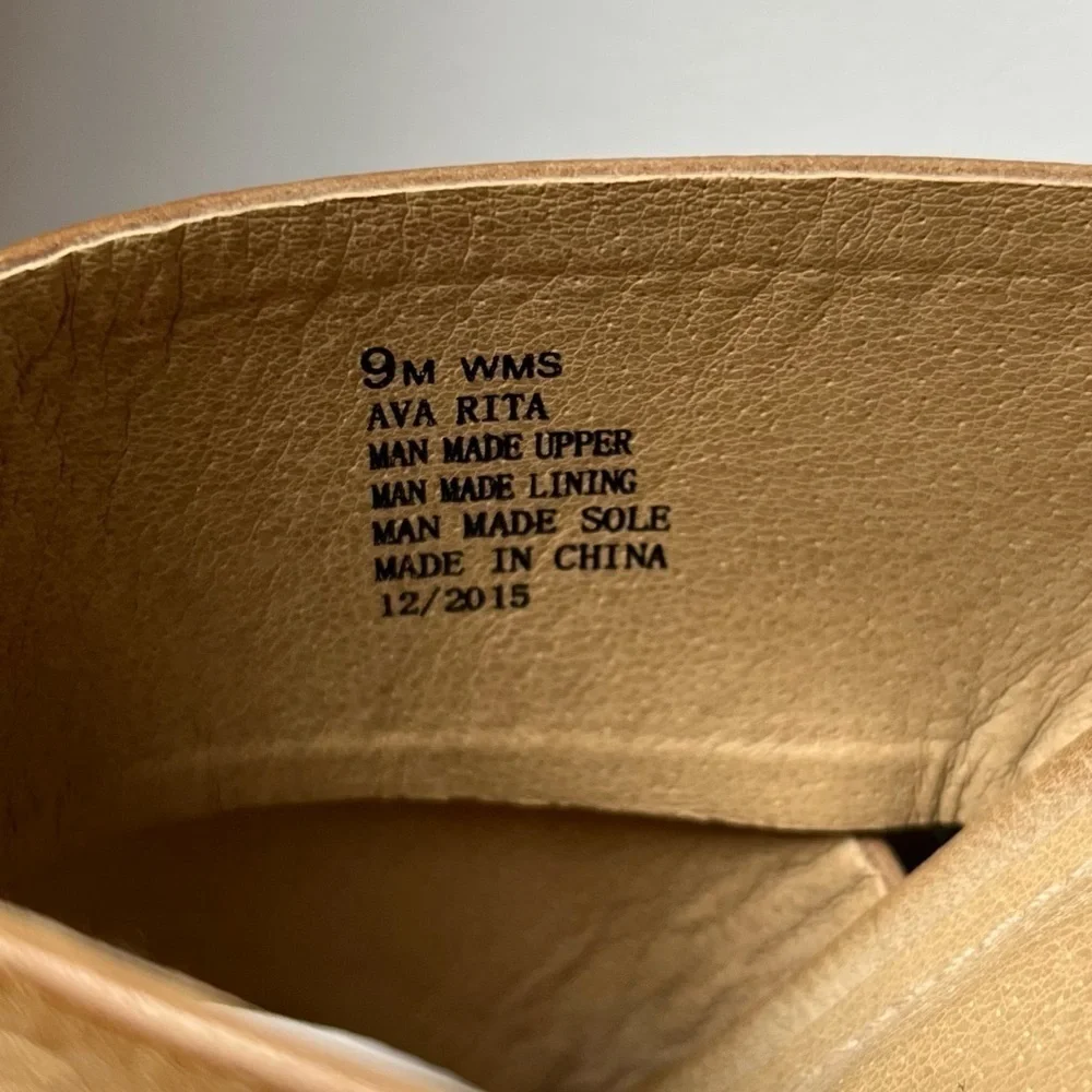 Reaction by Keneth Cole Ava Rita Tan Slide Wedge Sandals Woman’s 9M